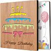 Bamboo Greeting Card & Paper Envelope with Bowknot AJEW-WH0202-007-1