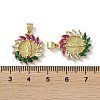 Rack Plating Brass Cubic Zirconia Pendants KK-M272-05G-3