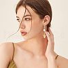 SUPERFINDINGS 48Pcs 2 Colors 3D Brass Bead Caps KK-FH0002-42-6