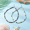 2Pcs 2 Colors Natural Coconut & Natural Magnesite Heishi Beaded Necklaces NJEW-JN05308-1