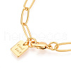 Brass Paperclip Chain Bracelets for Women BJEW-N032-07A-G-3