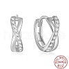 Elegant S925 Sterling Silver 8-shaped Hoop Earrings XK8760-2-1