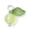 Natural Dyed Malaysia Jade Fruit Charms PALLOY-JF02431-02-3