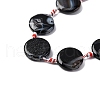 Natural Striped Agate/Banded Agate Coin Beads Strands G-NH0040-01G-3
