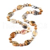 Natural Crazy Agate Beaded Necklaces NJEW-S399-23-5