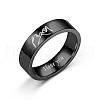 Hand in Hand Pattern 201 Stainless Steel Finger Couple Rings FS-WG9D6F9-05-2