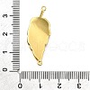 Brass Micro Pave Clear Cubic Zirconia Enamel Leaf Connector Charms KK-V011-25G-D-3