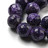 Faceted Natural Fire Crackle Agate Beads Strands G-F447-12mm-J09-4