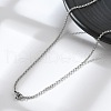 Tarnish Resistant Trendy Unisex 304 Stainless Steel Cross Rolo Chain Necklaces NJEW-L043A-09P-1