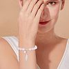  180Pcs Dyed Natural White Jade Round Beads Strands G-NB0002-87-6