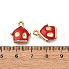 304 Stainless Steel Enamel Pendants STAS-Q363-06G-3