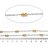 304 Stainless Steel Chains with Beads CHS-F020-06GP-2