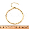 Brass Box Chain Bracelets for Women Men BJEW-F494-02G-3