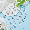 48Pcs 6 Styles Alloy Pave Clear Cubic Zirconia European Dangle Charms PALLOY-FI00002-4