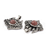 Halloween Natural Strawberry Quartz Pendants KK-A173-19AS-01-4