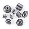 Craftdady 135Pcs 9 Styles Non-magnetic Synthetic Hematite Beads G-CD0001-12-15