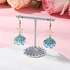 Star Glass Seed Beads Dangle Earrings EJEW-MZ00428-2