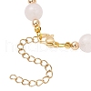 3Pcs Natural Striped Agate & Quartz Crystal & Shell Pearl Round Beads Stretch Bracelets BJEW-JB11916-6