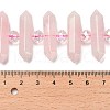Natural Rose Quartz Double Terminated Point Beads Strands G-H069-B17-01-5