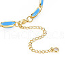Brass Micro Pave Cubic Zirconia Link Chain Bracelet for Women BJEW-T020-05G-02-3