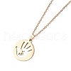 Mother's Day 304 Stainless Steel Pendant Necklace NJEW-TA00194-04-2