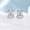 Brass Stud Earrings EJEW-D288-12P-4