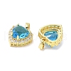 Brass Micro Pave Clear Cubic Zirconia Pendants KK-XCP0002-01-2