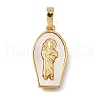 Brass Shell Pendants KK-D328-01G-E-1