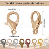 SOFPLATE 480Pcs 8 Colors Zinc Alloy Lobster Claw Clasps FIND-SP0001-28-2