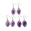 Natural Amethyst Dangle Earrings EJEW-F343-B04-1
