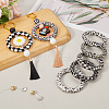 SUNNYCLUE 7Pcs 7 Colors Print Silicone Beads SIL-SC0001-86C-4