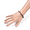 Chips Natural Tourmaline Beaded Stretch Bracelets X-BJEW-JB05333-3