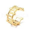 Ion Plating(IP) 304 Stainless Steel Fence Shape Open Cuff Ring RJEW-I085-22G-1
