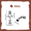Unicraftale 316 Surgical Stainless Steel Rope & Anchor Toggle Clasps STAS-UN0002-15AS-3