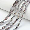Electroplate Opaque Glass Beads Strands EGLA-A034-P4mm-R13-1