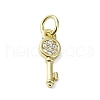 Brass Micro Pave Claer Cubic Zirconia Charms KK-H475-50G-01-1