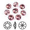 Pointed Back & Back Plated Glass Rhinestone Cabochons RGLA-J012-10mm-515-1