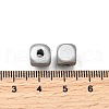 Spray Painted Wooden Beads WOOD-P021-01B-M-4