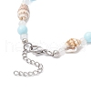 Glass & Turquoise & Shell Beads Bracelets for Women BJEW-JB11757-5