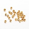Rondelle Brass Crimp Beads KK-L134-27G-2