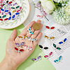 DICOSMETIC 40Pcs 10 Colors Alloy with Acrylic Rhinestone Pendants RB-DC0001-05-3