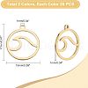 Unicraftale 40Pcs 2 Colors Stainless Steel Pendants STAS-UN0028-48-5