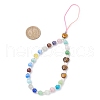 Heart Cat Eye Mobile Straps HJEW-JM03427-01-3