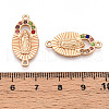 Alloy Rhinestone Connector Charms ALRI-T011-06-3