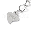 Rhodium Plated 925 Sterling Silver Chain Extenders STER-G036-19P-2