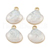 304 Stainless Steel Enamel Pendants STAS-U057-11G-A-1