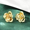 Brass Stud Earrings EJEW-S277-08G-B-3
