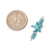 10Pcs 2 Colors Starfish & Rondelle Dyed Synthetic Turquoise Beaded Connector Charms PALLOY-JF03948-2