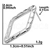 Non-Tarnish Classic Vintage Rhombus 304 Stainless Steel Stud Earrings for Women GS5707-3-1