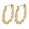 Bubble 201 Stainless Steel Half Hoop Earrings for Women EJEW-G385-38G-1